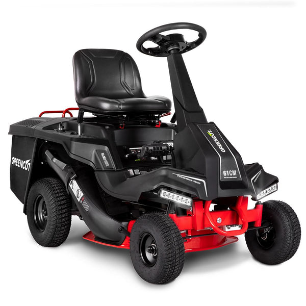 Greencut RLM610XE Benzin-Rasentraktor – 61 cm Schnitt, 5,9 PS, Elektrostart