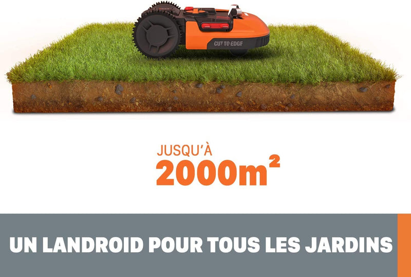 WORX Landroid L WR155E Mähroboter – bis 2000 m², selbstfahrend, Akkurasenmäher
