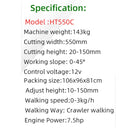 550 mm Hybrid Rasenmäher – 7,5 PS, Fernbedienung, 45° Neigung, selbstaufladend