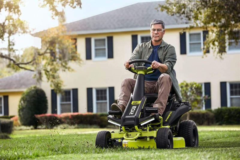 Ryobi RY48RM76A Akku-Aufsitzrasenmäher – 76 cm Schnitt, 48V, Mulchfunktion