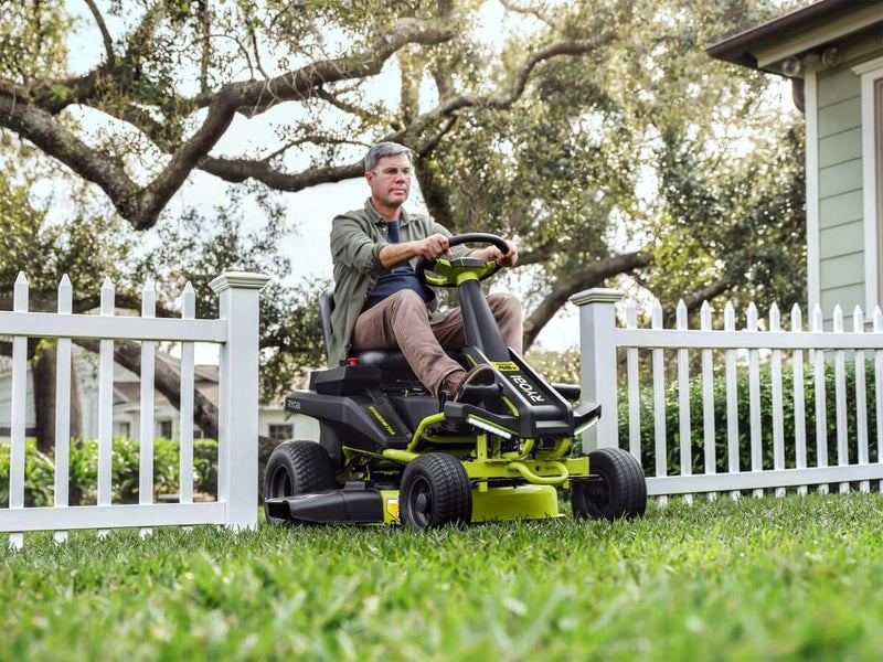 Ryobi RY48RM76A Akku-Aufsitzrasenmäher – 76 cm Schnitt, 48V, Mulchfunktion