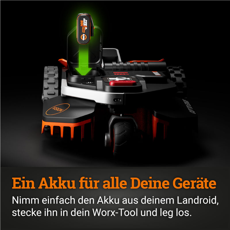 WORX Landroid Vision M600 WR206E.1 – Mähroboter bis 600 m², ohne Begrenzungskabel, KI-Hindernisvermeidung