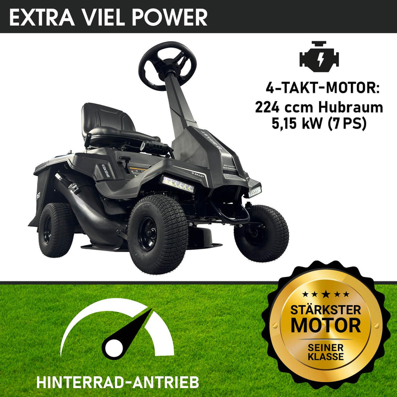 BRAST® Benzin-Rasentraktor – 61 cm Schnitt, 7 PS, Elektrostart