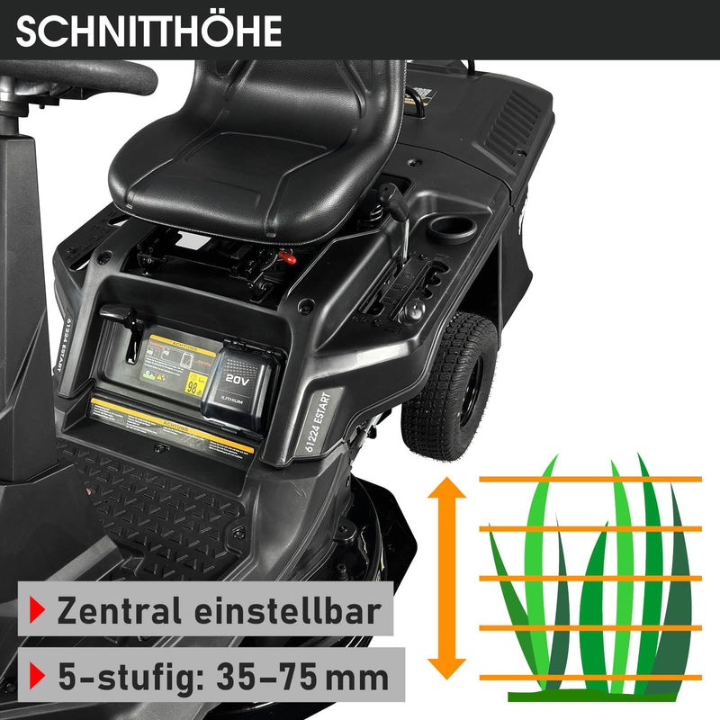 BRAST® Benzin-Rasentraktor – 61 cm Schnitt, 7 PS, Elektrostart