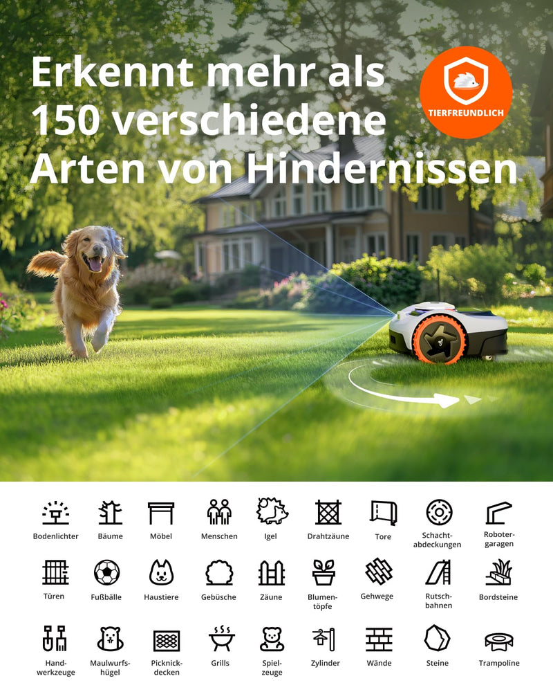 Navimow i105E Mähroboter – bis 600 m², ohne Begrenzungskabel, KI-Auto-Kartierung