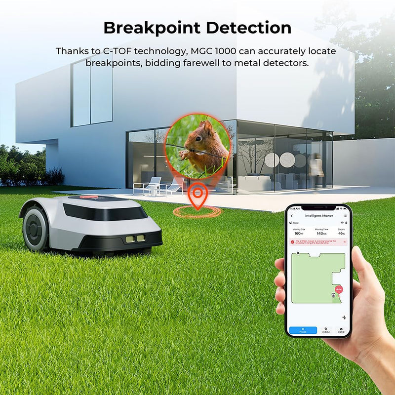 Mähroboter – bis 1000 m², Regensensor, automatische Ladestation, 45% Steigung