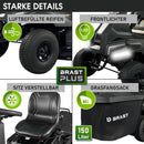 BRAST® Benzin-Rasentraktor – 61 cm Schnitt, 7 PS, Elektrostart