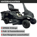 BRAST® Benzin-Rasentraktor – 61 cm Schnitt, 7 PS, Elektrostart