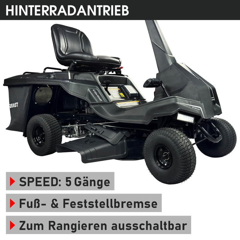 BRAST® Benzin-Rasentraktor – 61 cm Schnitt, 7 PS, Elektrostart