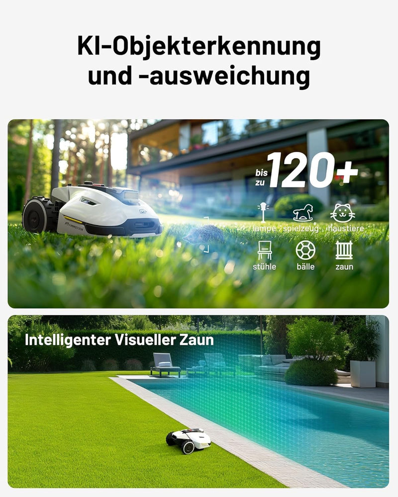 MAMMOTION YUKA 2000 Mähroboter – bis 2400 m², ohne Begrenzungskabel