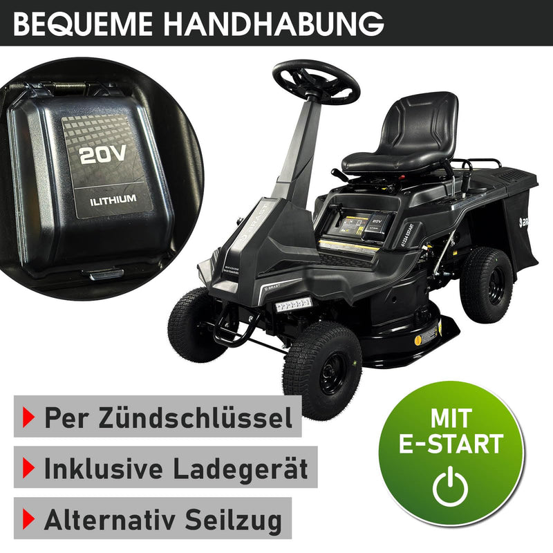 BRAST® Benzin-Rasentraktor – 61 cm Schnitt, 7 PS, Elektrostart