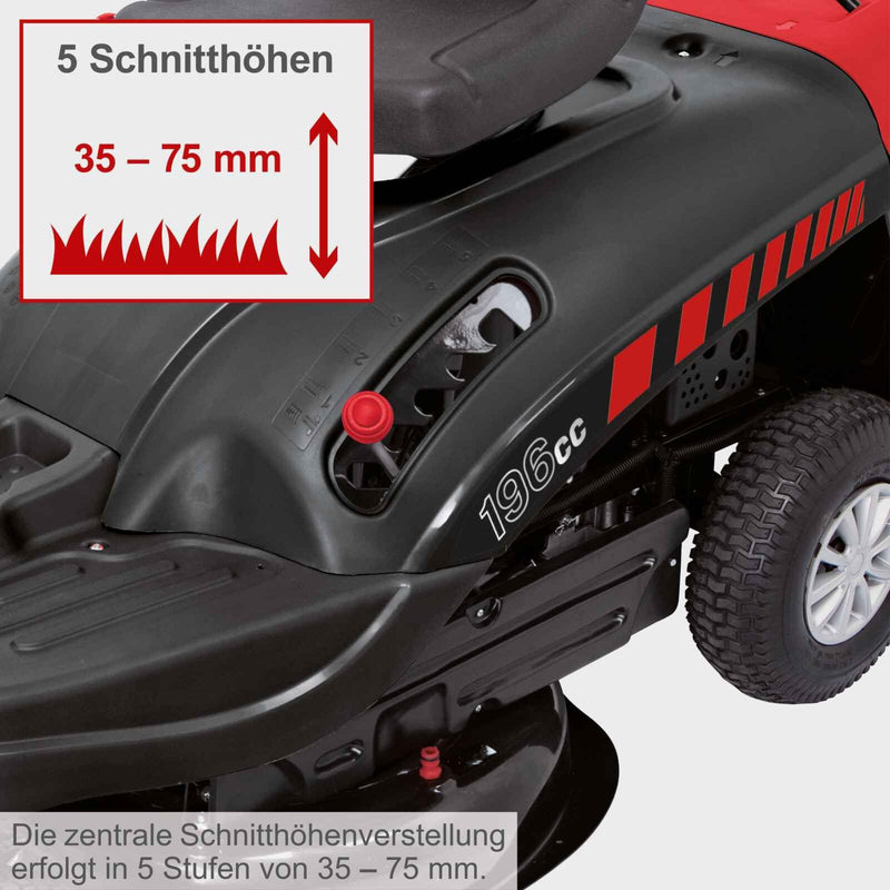 Scheppach MR196-61 Benzin-Rasentraktor – 61 cm Schnitt, 6,5 PS