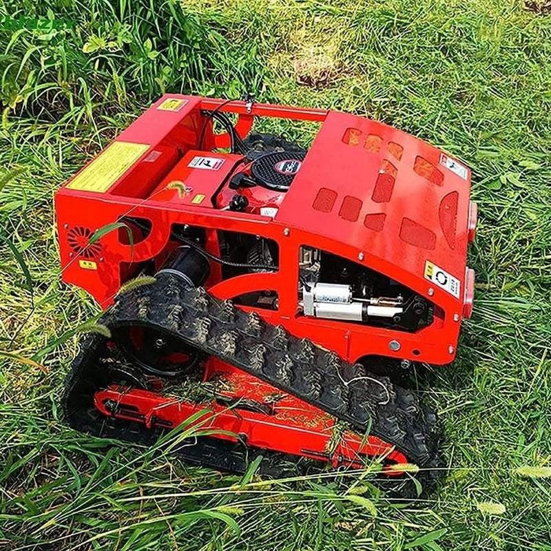 Mähroboter Benzin – 7,5 PS Viertakt, Raupenantrieb, Fernbedienung, bis 45° Steigung, für Bauernhof, Hausgarten & Obstgarten