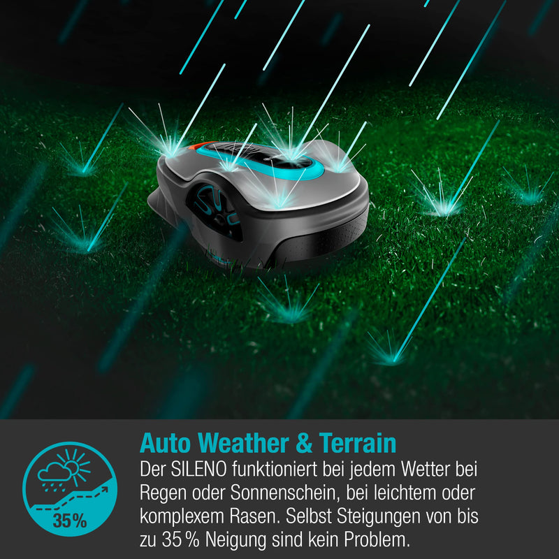 Gardena SILENO life Mähroboter – bis 1000 m², Bluetooth-App, sehr leise, Easy-Passage