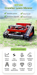 Smart Rasenmäher – 7,5 PS, Gas, Crawler, Fernbedienung, bis 30° Neigung