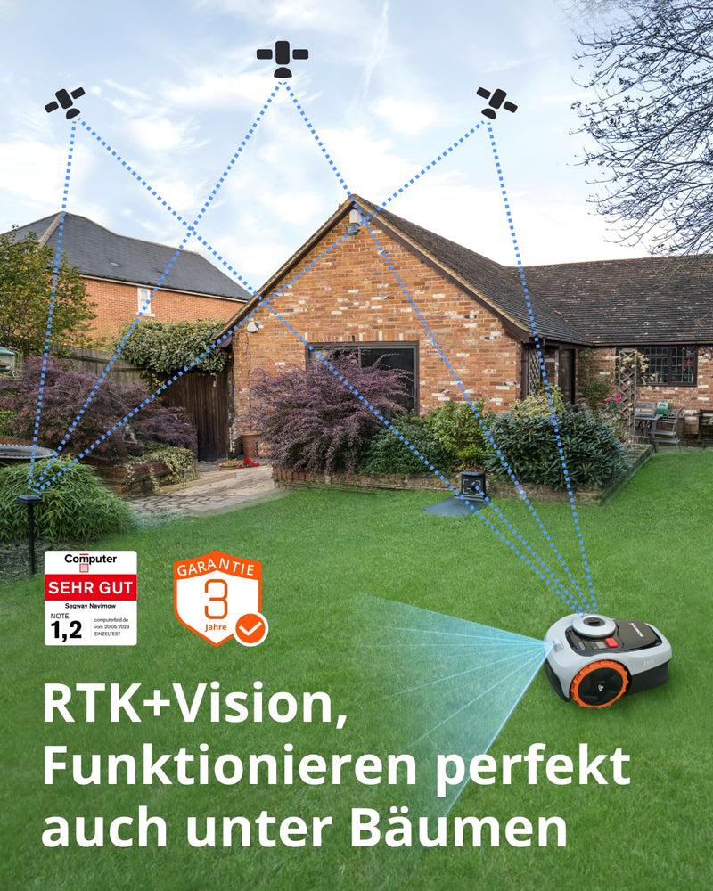Navimow i105E Mähroboter – bis 600 m², ohne Begrenzungskabel, KI-Auto-Kartierung