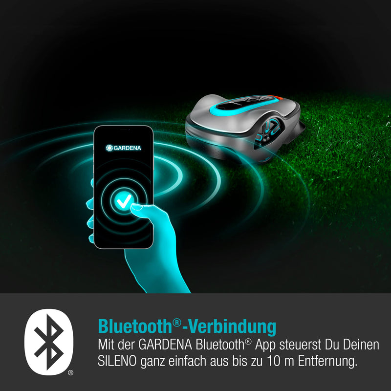 Gardena SILENO life Mähroboter – bis 1000 m², Bluetooth-App, sehr leise, Easy-Passage