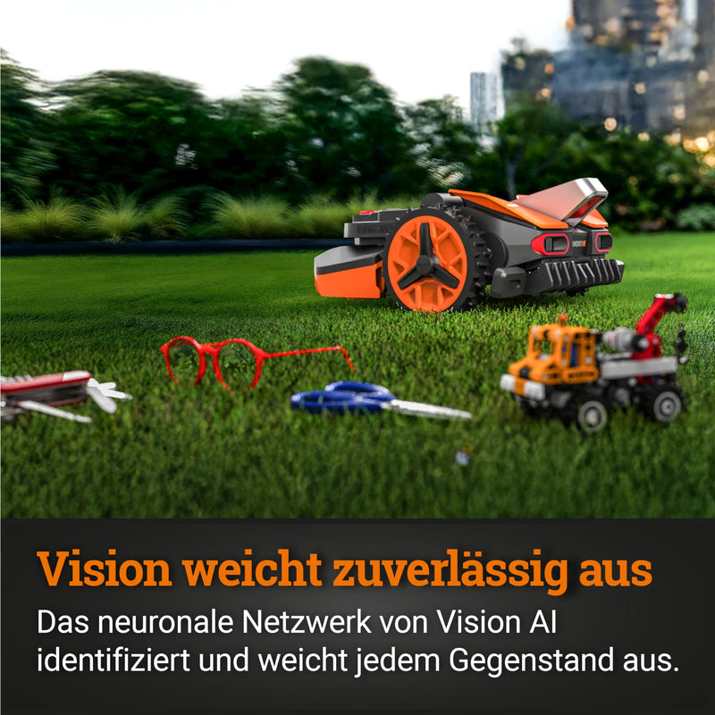 WORX Landroid Vision M600 WR206E.1 – Mähroboter bis 600 m², ohne Begrenzungskabel, KI-Hindernisvermeidung