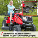 HECHT 12 PS Rasentraktor – 98 cm Schnitt, Benzin Aufsitzmäher